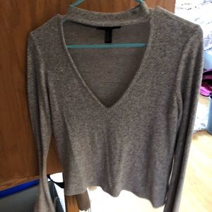 Grey long sleeve sweater